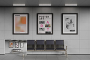 Frame Poster Mockup, an Advertising Mockup by PixelPiknik (Thumbnail 1 of 3)