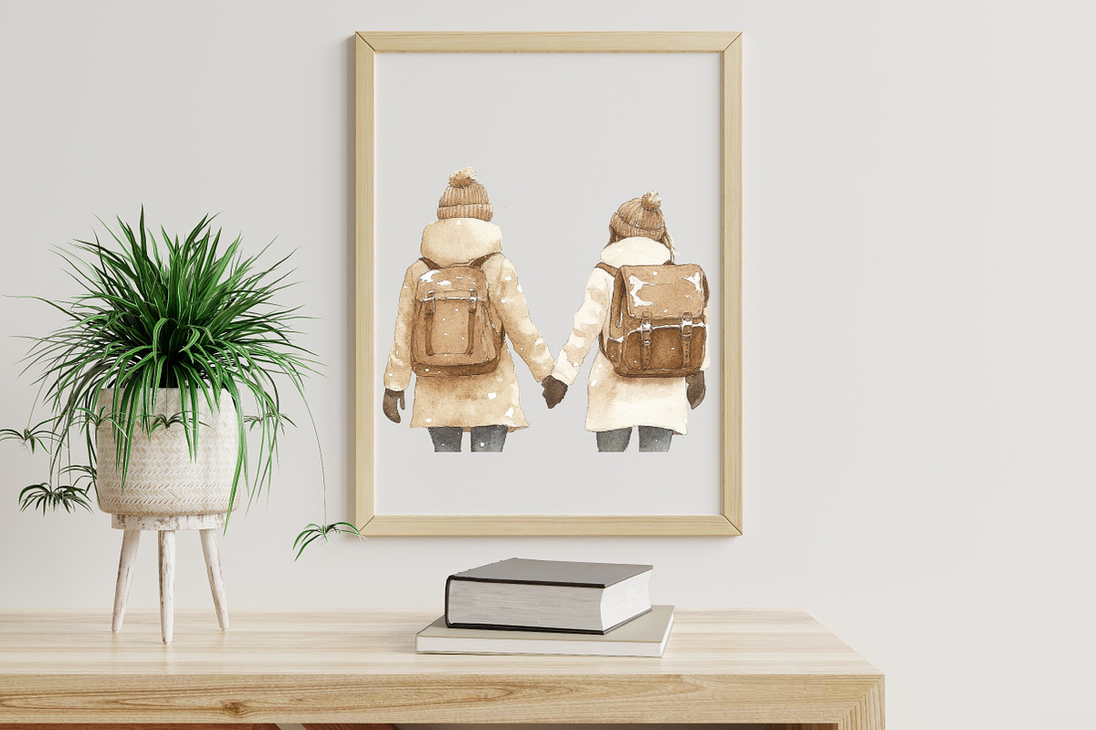Watercolor Rustic Winter Clipart, an Illustration by Libby Wishes (Photo 7 of 7)