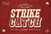 Strike Catch - Slab Sport Font, a Slab Serif Font by RagamKata (Thumbnail 1 of 12)