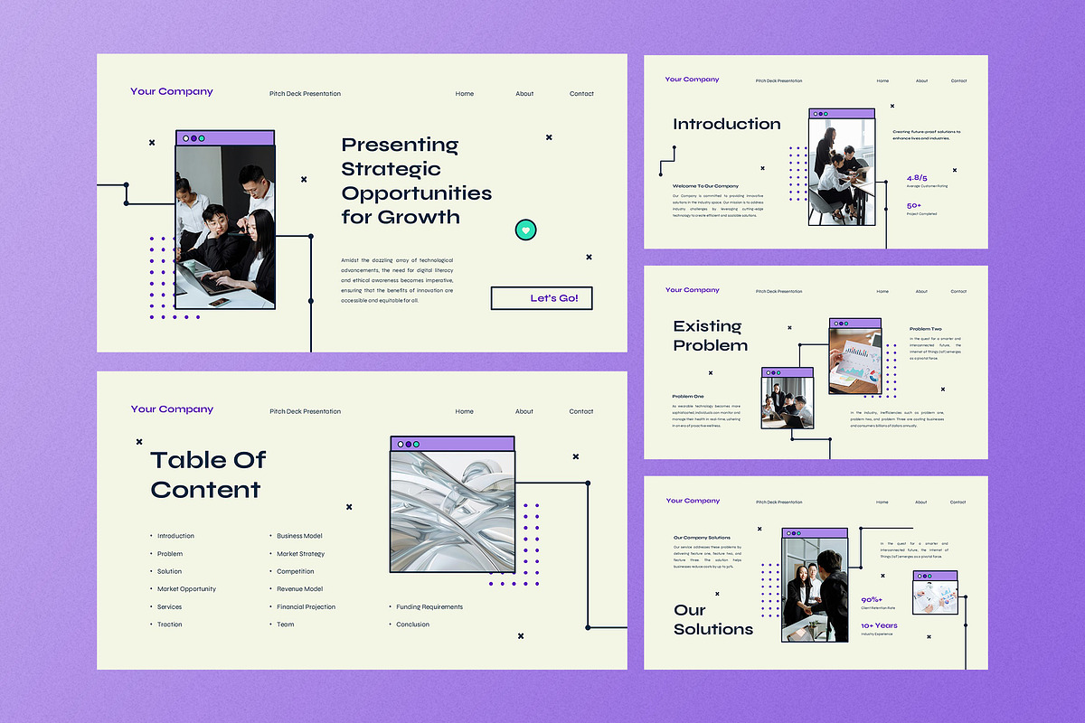 Cream Pitch Deck PPT, a Presentation Template by Aiyari Graphic (Photo 2 of 5)