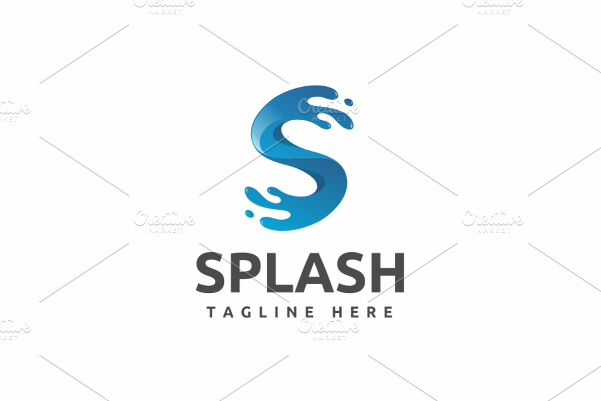Letter S Water Splash Logo Template, a Branding & Logo Template by yopie (Photo 2 of 3)