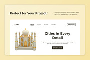 World Landmark Building 3D Icon Pack, an Education Illustration by twinstd (Thumbnail 5 of 6)