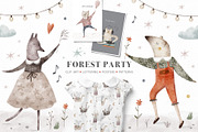 Forest Party, an Animal Illustration by Oksana Stepova (Thumbnail 1 of 16)