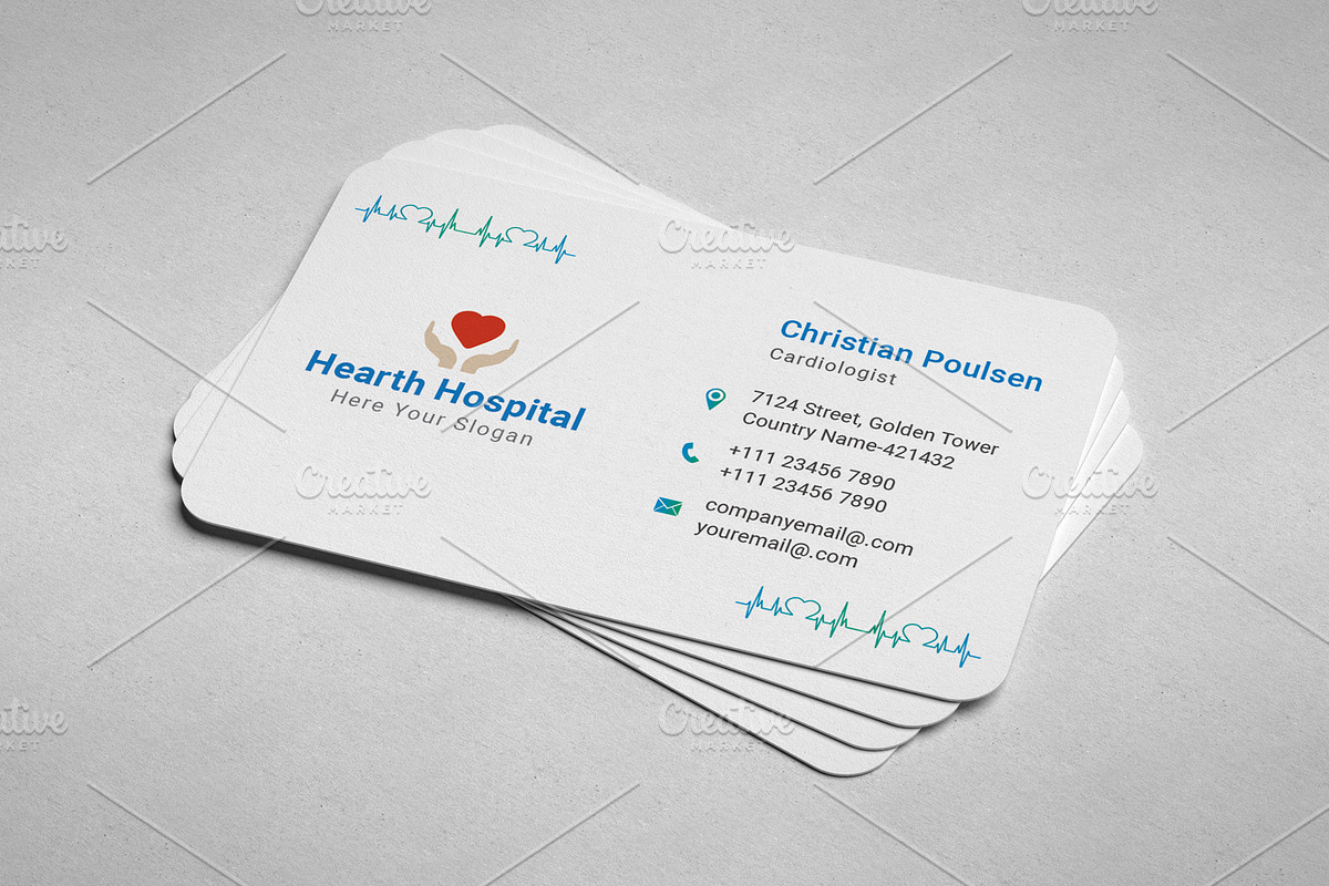 Hearth Hospital Business Card, a Business Card Template by graphicsunday (Photo 4 of 4)