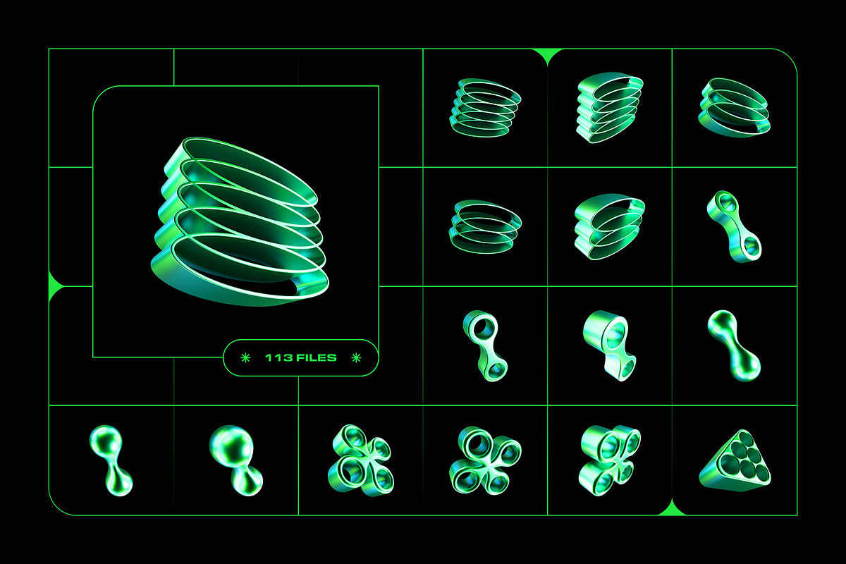 Y2K 3D Shapes - 113 illustrations, an Object Graphic by assetpro.design (Photo 7 of 13)