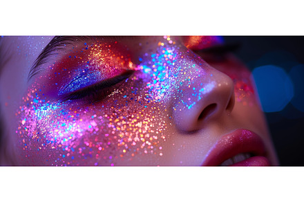 In very bright neon blue and purple, a Beauty & Fashion Photo by ZinetroN