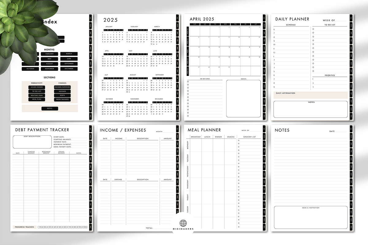 Digital Planner 2025, a Social Media Template by Nina Shaw (Photo 8 of 11)