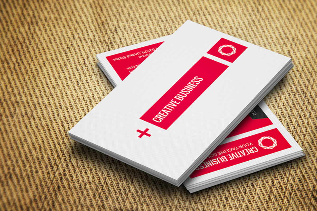Red & White Business Card CM028, a Business Card Template by annozio (Photo 2 of 4)