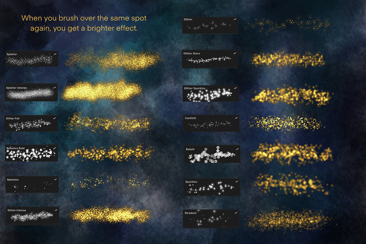 Pure Gold Procreate Brushset, a Brush Add-On by Letter Elfa Studio (Photo 9 of 12)