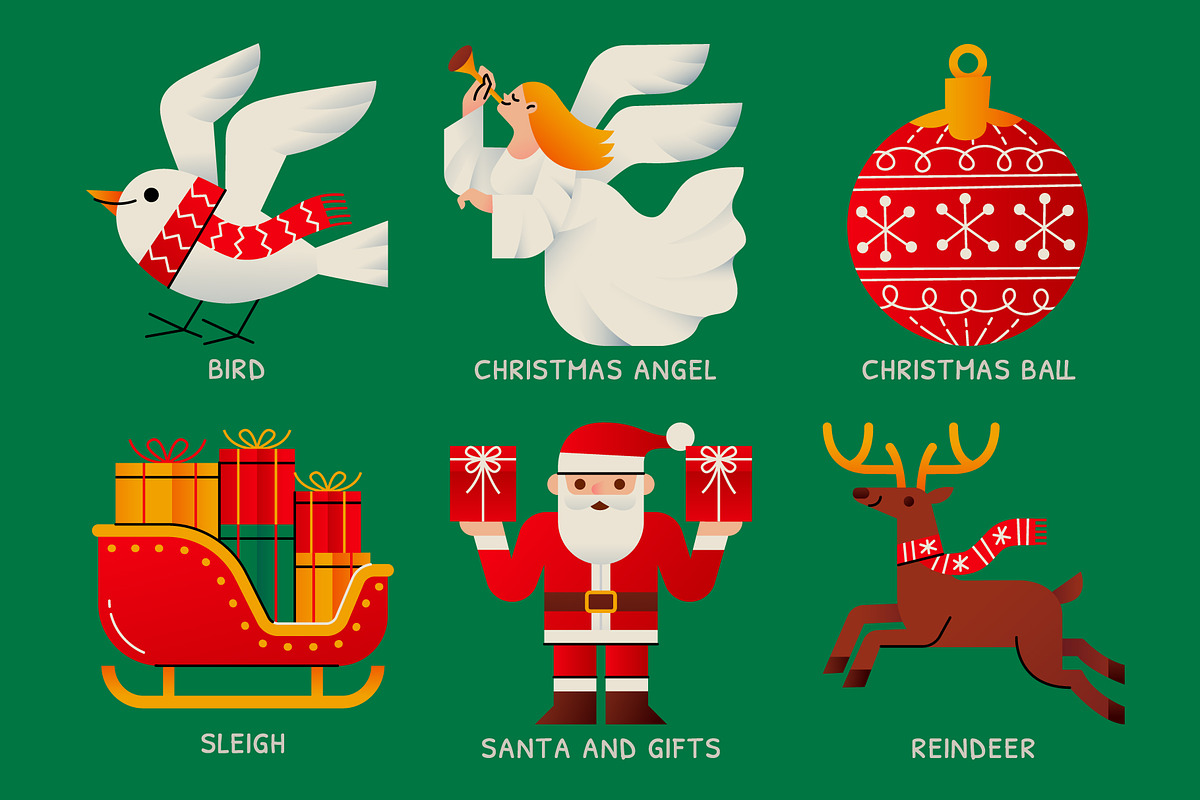66 Christmas Design Elements, a Food Illustration by monkik (Photo 2 of 16)