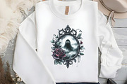 Watercolor Gothic antique mirror Cli, an Illustration by DreamCafeArt (Thumbnail 5 of 7)