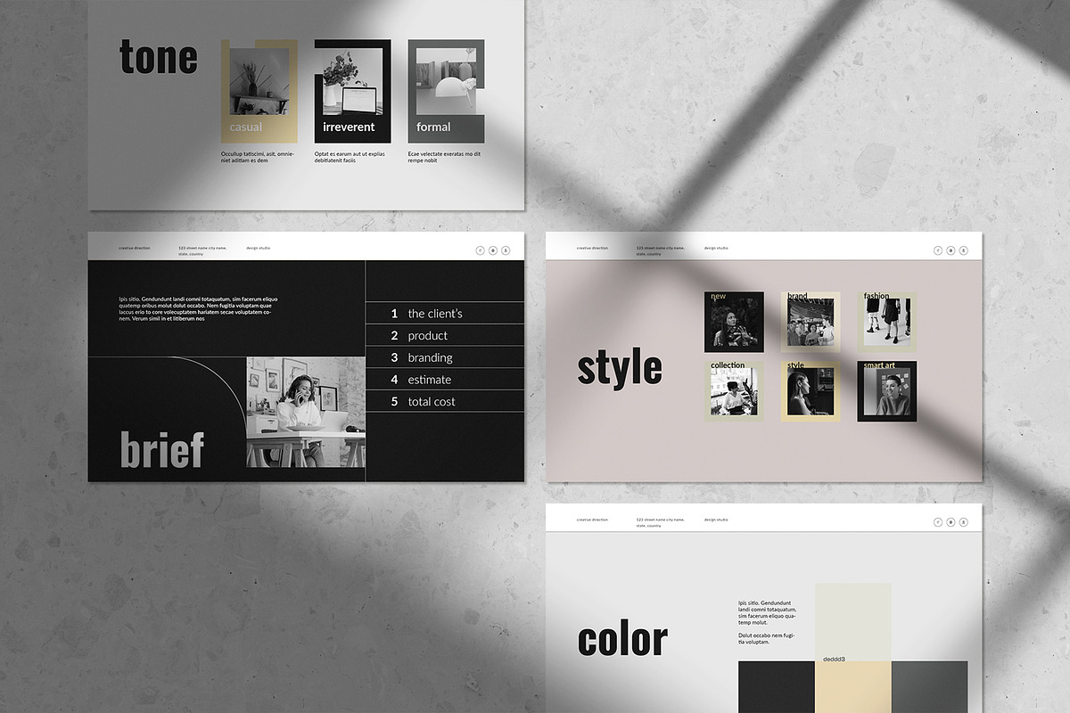 Creative Direction Template, a Presentation Template by White Graphic