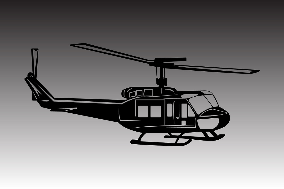 Helicopter design template, a Transportation Illustration by Sumberpangan (Photo 3 of 3)