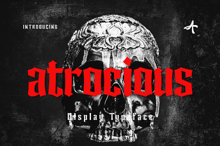 Atrocious - Display Typeface, a Blackletter Font by Ardyanatypes
