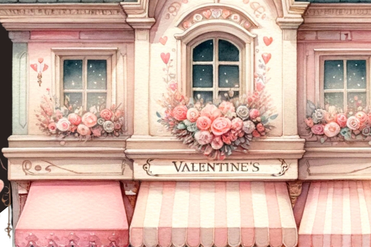 Valentine Shops Clipart Bundle, a Seasonal Illustration by Tanya Kart (Photo 2 of 6)