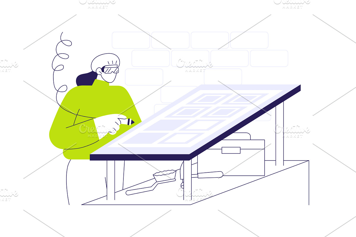 Wood door milling abstract concept, an Illustration by Visual Generation