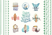 Tropical set of flamingo. Vector, an Illustration by Fay_Francevna (Thumbnail 4 of 6)