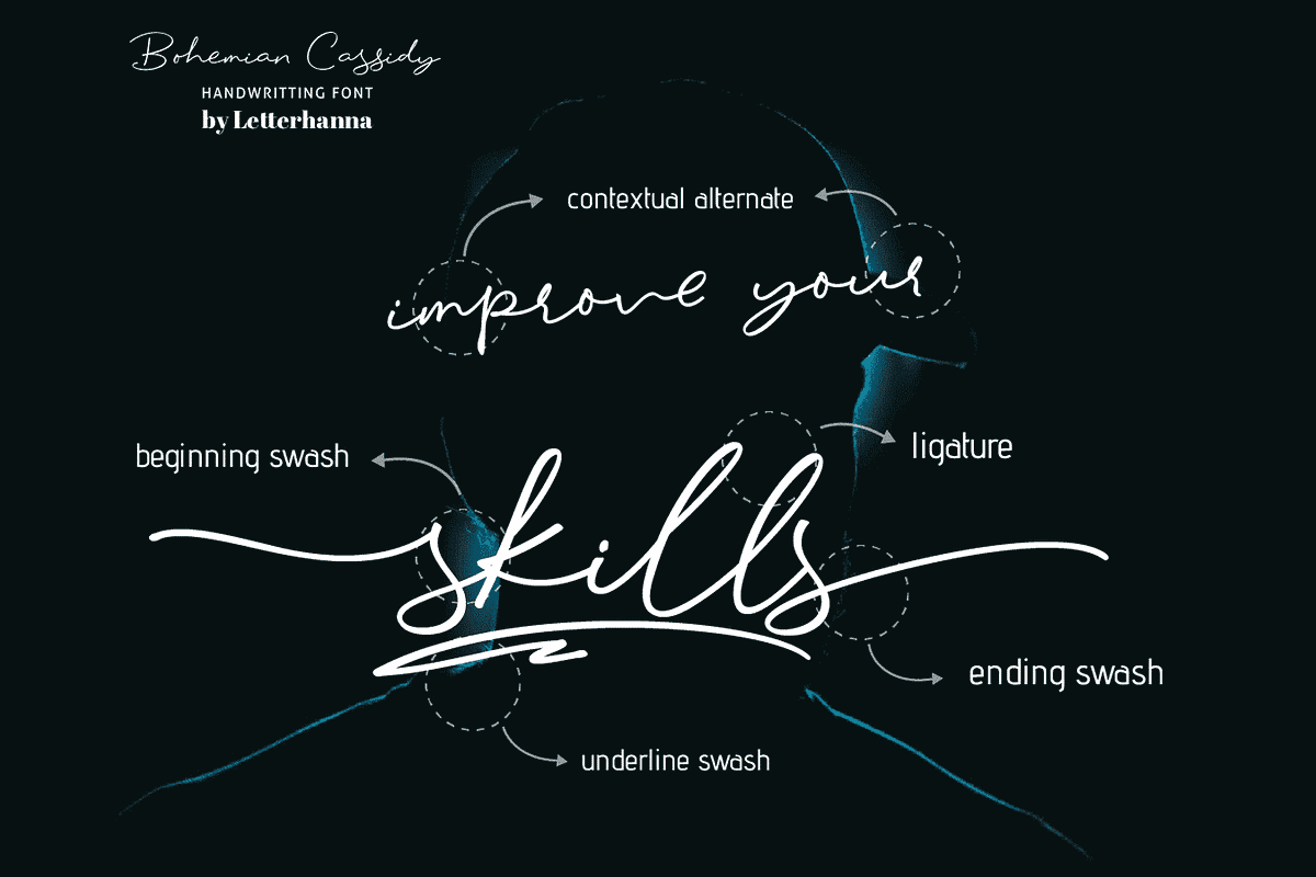 Bohemian Cassidy Font, a Handwritten Font by Letterhanna Studio (Photo 10 of 12)