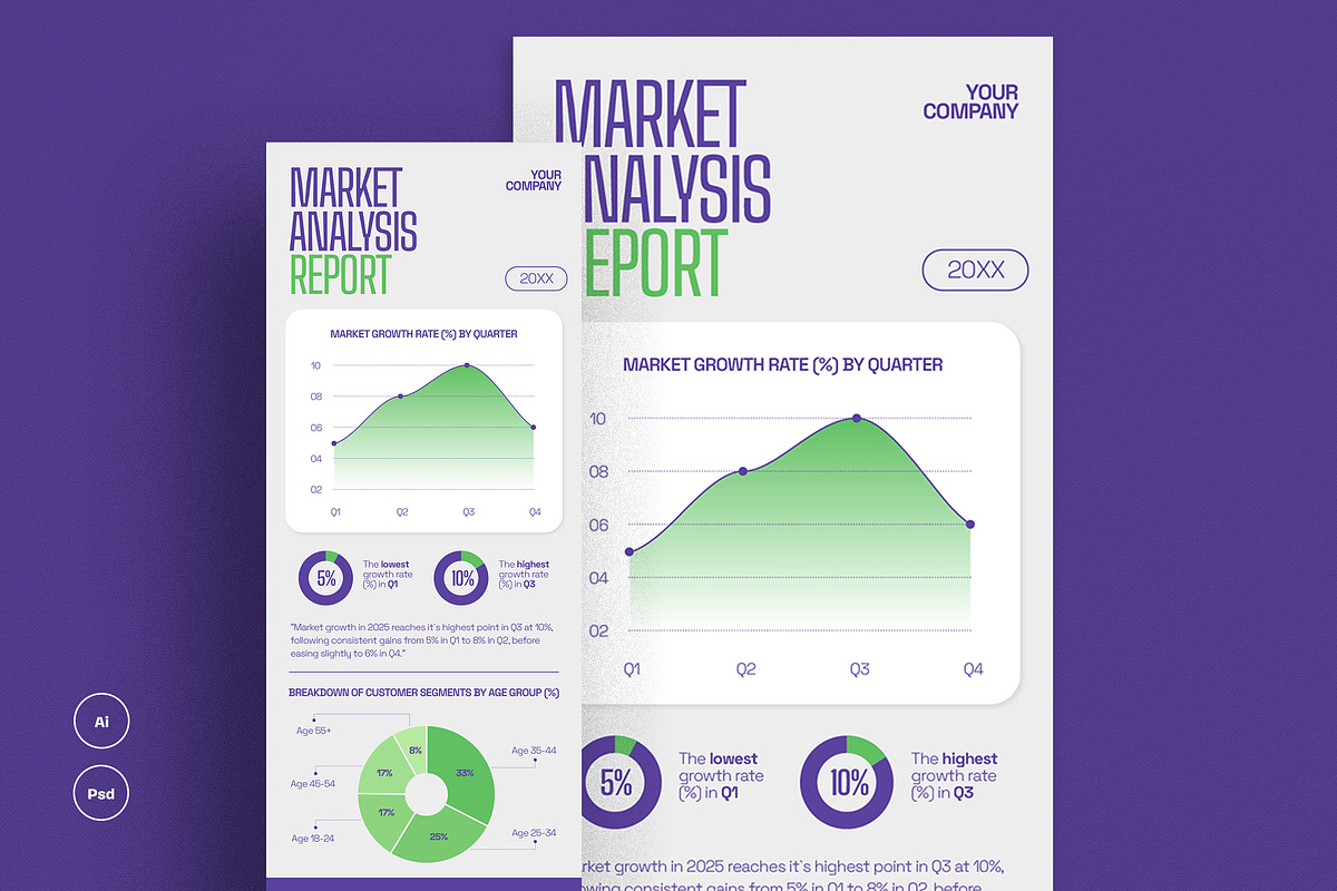 Market Analysis Report Infographic, a Templates & Theme by graphicook