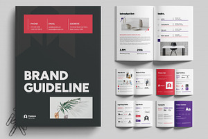 Creative Brand Guideline Book, a Brochure Template by MightyDesign