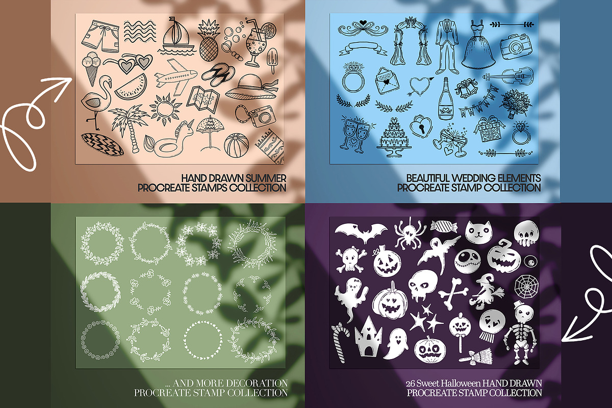 Procreate Stamps Bundle Brushes, a Brush Add-On by MakeMyPlaceDesign (Photo 3 of 4)