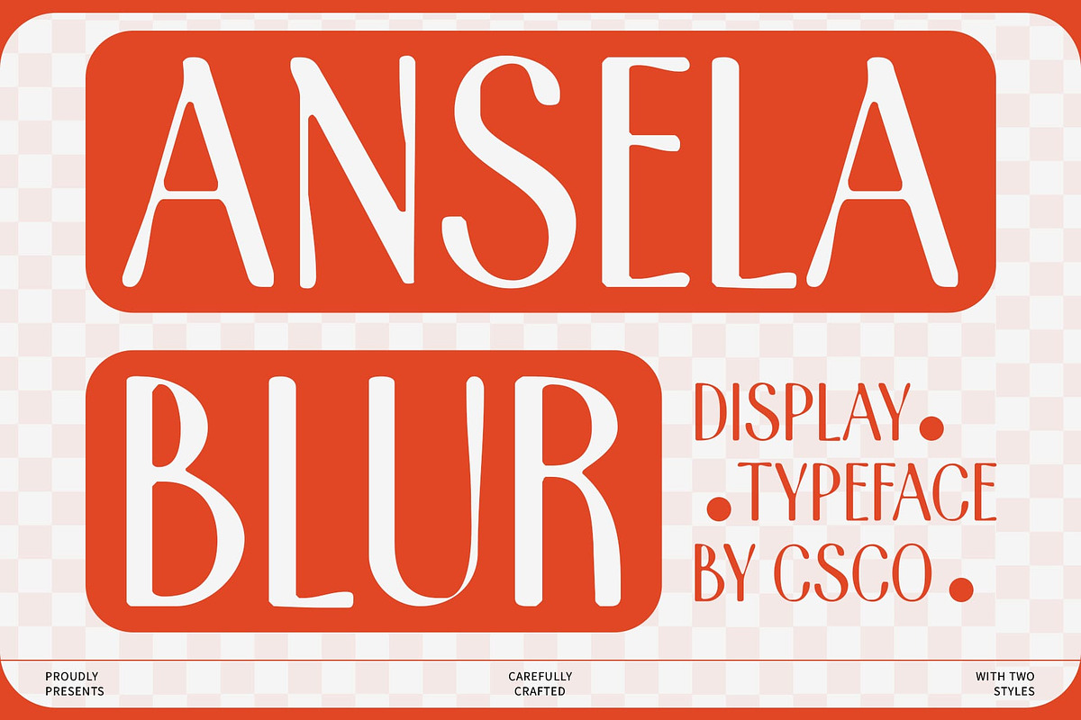 Ansela Blur, a Sans Serif Font by Craft Supply Co. (Photo 1 of 8)