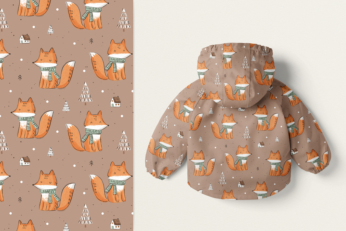 Winter fox, a Pattern Graphic by Olena Kuznietsova (Photo 5 of 10)
