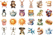 Funny Retro Cartoon Character Clipar, an Illustration by Sublimation Artist (Thumbnail 2 of 6)