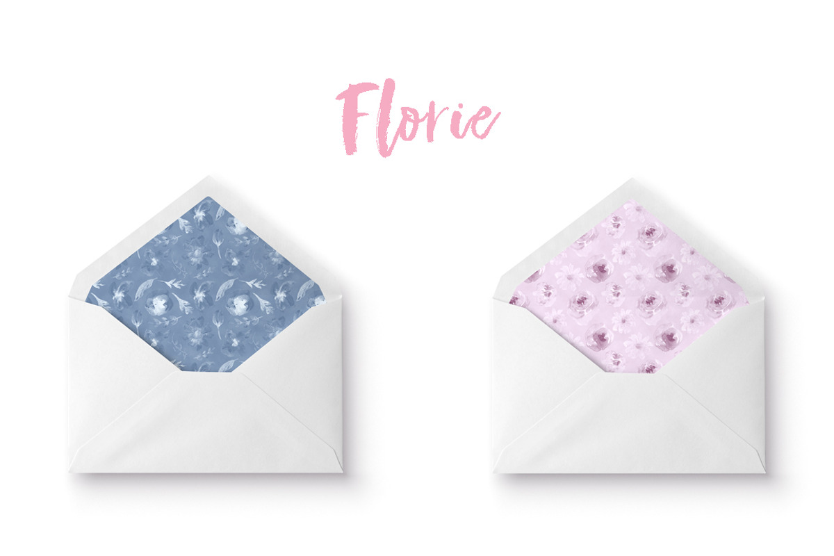 Florie Watercolor papers, patterns, a Pattern Graphic by KitsPix (Photo 3 of 3)