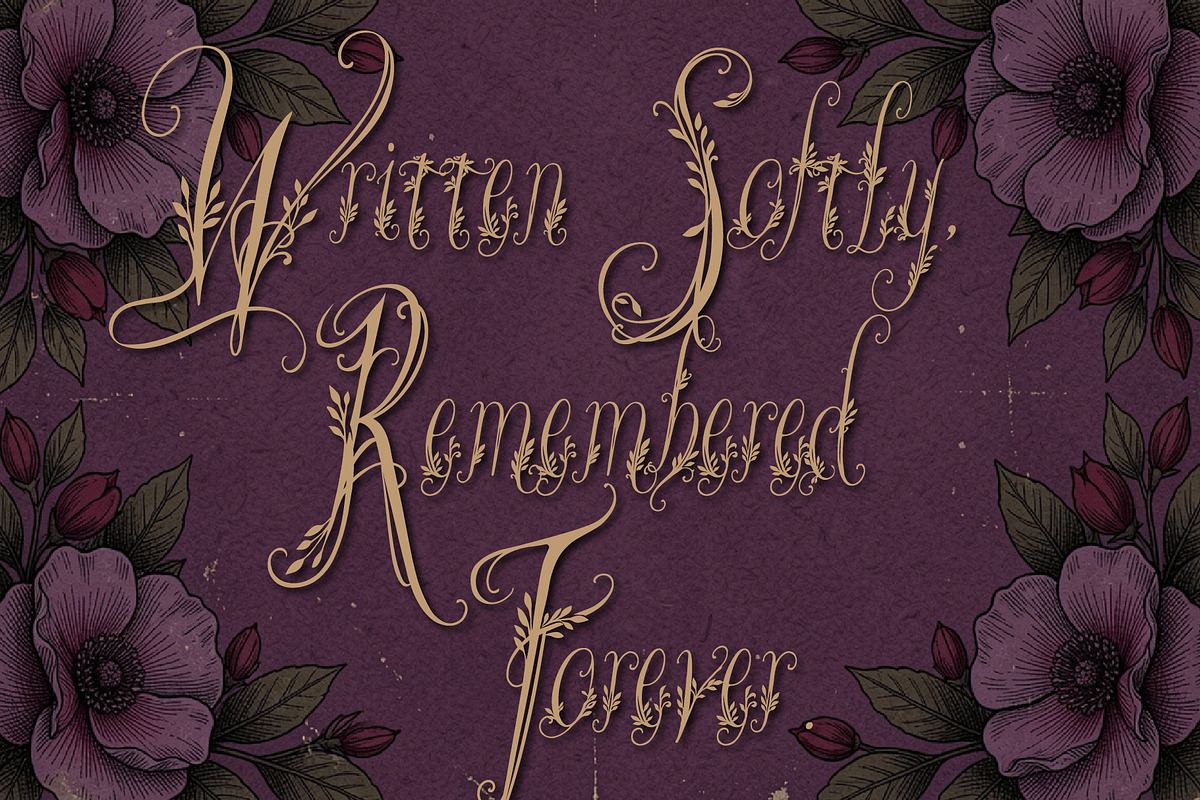 Wanderin Autumn Artisan Floral font, a Script Font by HypeWorksCo (Photo 11 of 28)