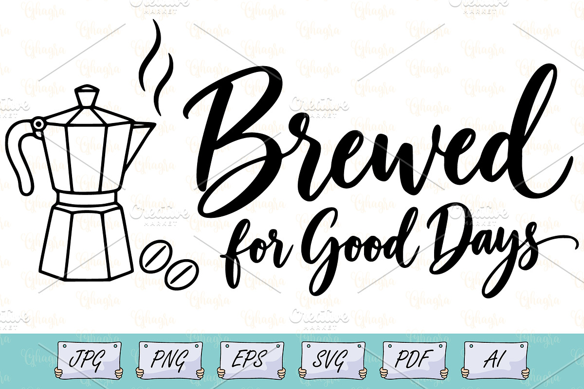 Brewed for Good Days Moka Pot Art, a Food Illustration by Ghagra (Photo 1 of 7)