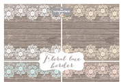 Floral lace border clipart/wood, an Illustration by burlapandlace (Thumbnail 2 of 2)