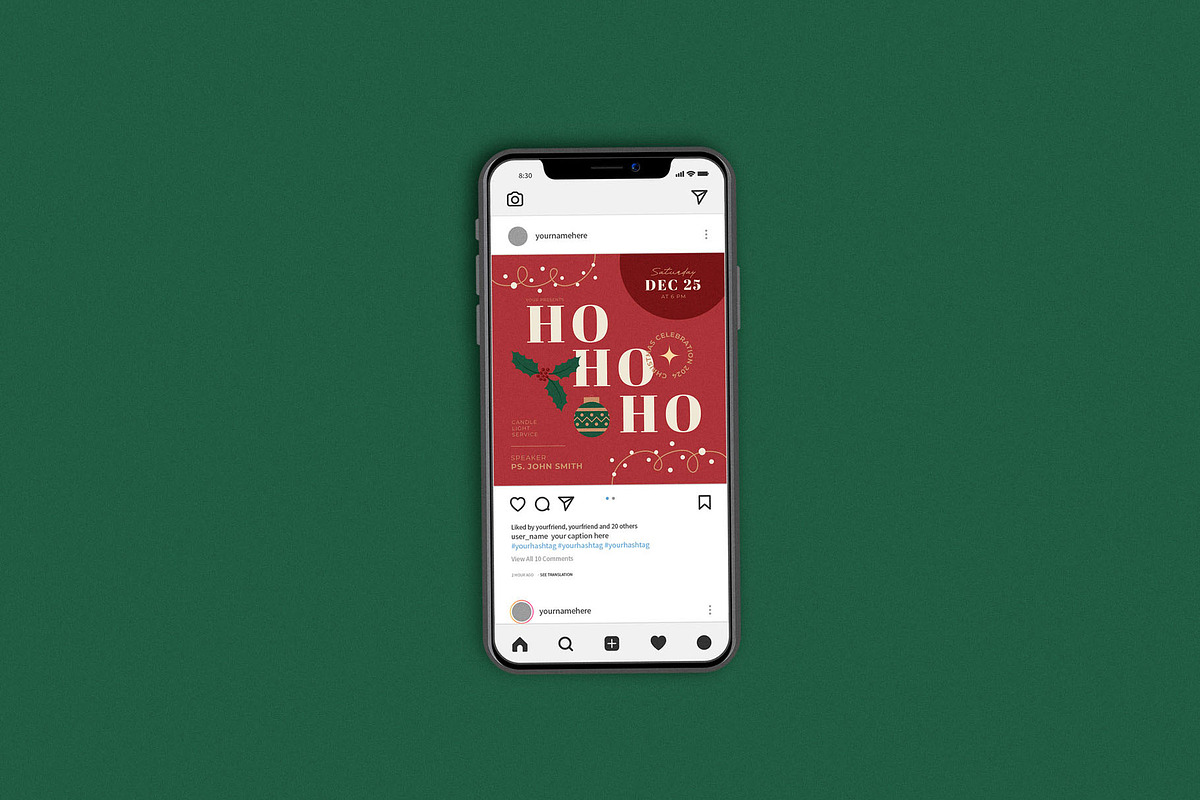Christmas Hohoho Square, a Flyer Template by Me55enjah Design (Photo 3 of 3)