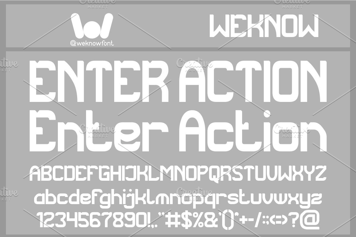 Enter Action font, a Font by weknow (Photo 1 of 8)