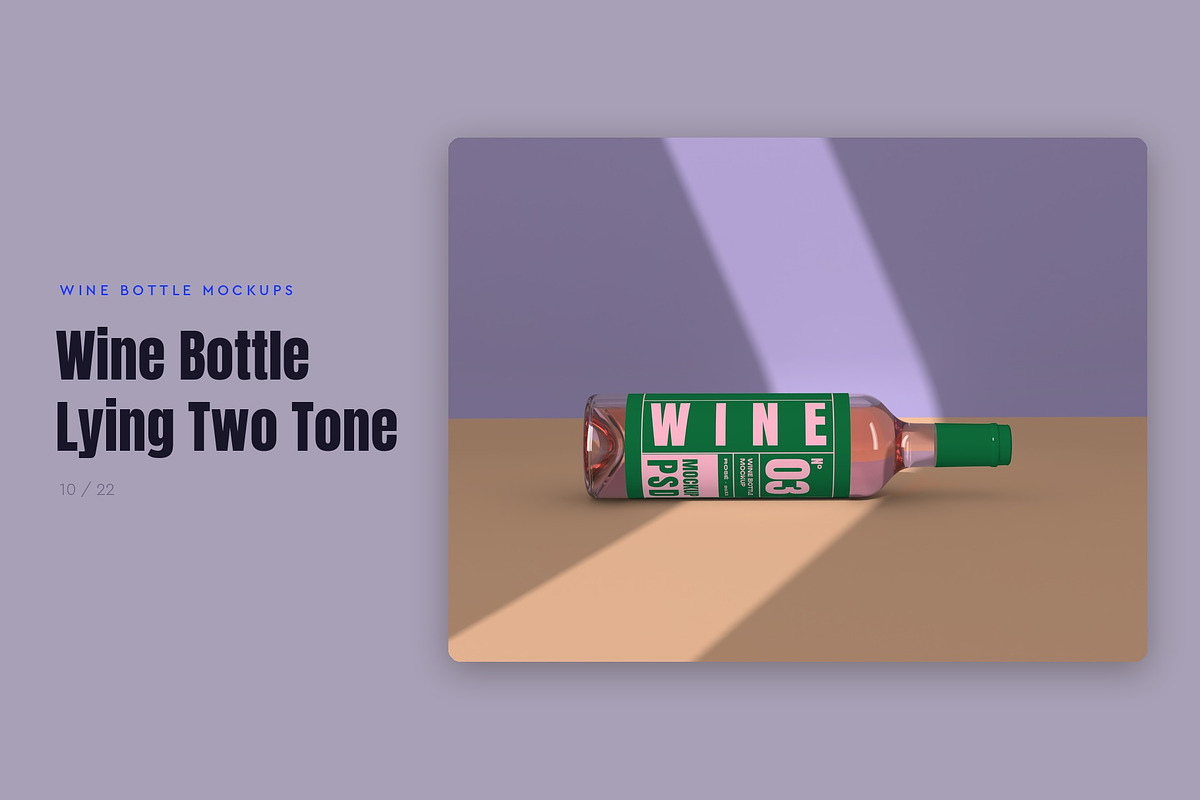 Wine Bottle Mockup Pack, a Cups & Container Mockup by Motion-Box (Photo 11 of 24)