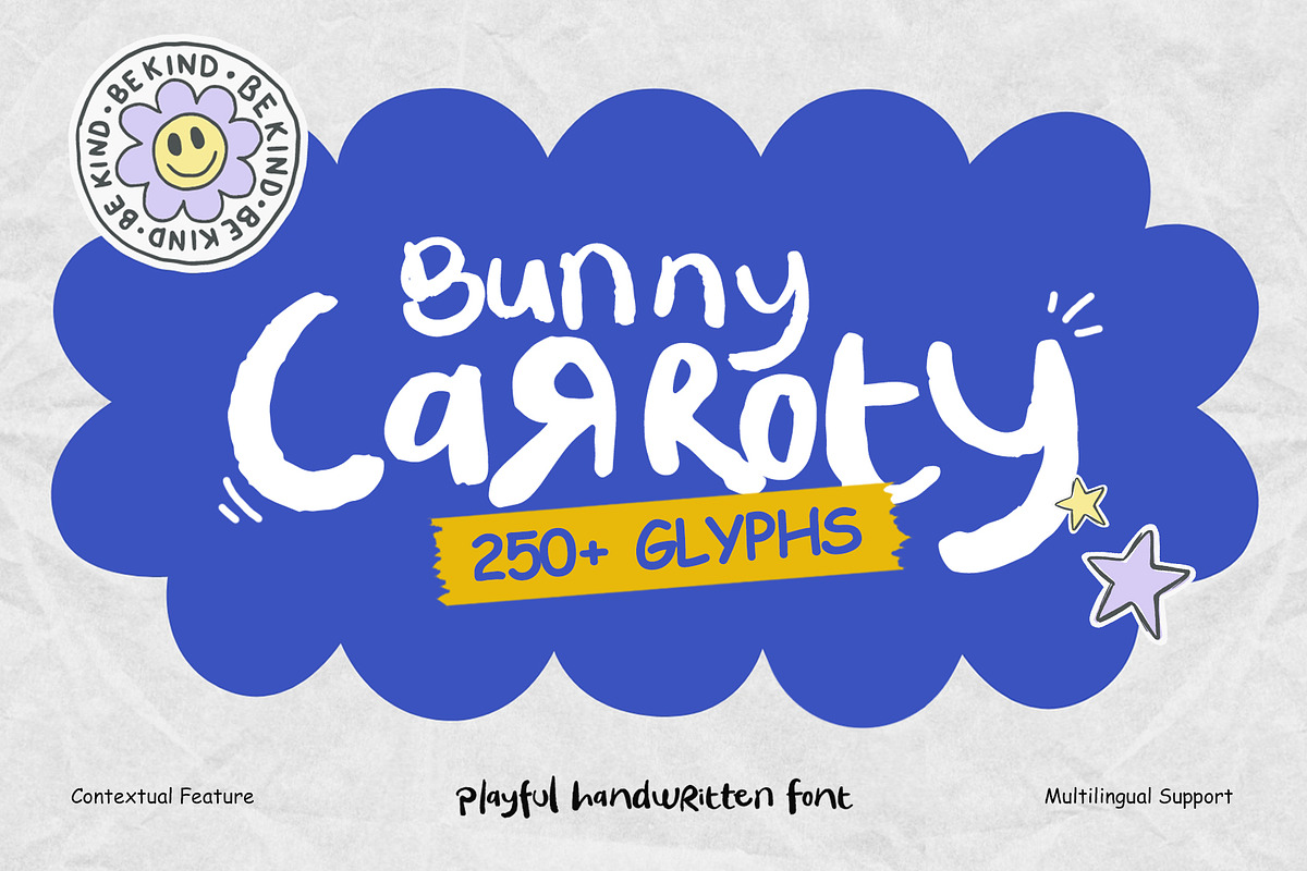Bunny Carroty - Playful Handwritten, a Handwritten Font by Inviline.co (Photo 1 of 17)