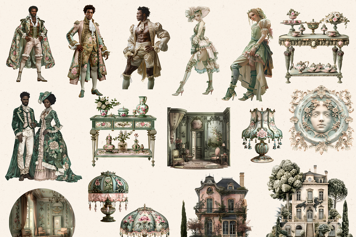 SURREAL REGENCY ERA CLIPART PACK, a Person Illustration by Daring Digies (Photo 4 of 10)