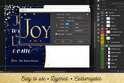 Christmas Card Template PSD | 004, a Card Template by Nifty Template Studio (Thumbnail 8 of 11)