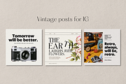 CANVA | Vintage Social Media Pack, a Social Media Template by 9inchideas (Thumbnail 4 of 10)