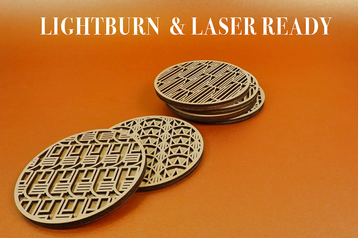 Art Decò Coasters 3 for Laser Cut., an Object Graphic by MaramadeLaser (Photo 2 of 5)