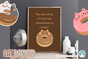 Cat Donuts Digital Clipart, an Object Illustration by Cozy Cat Design (Thumbnail 3 of 3)