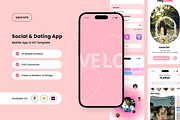 VeLov - Chic Social & Dating App UI, an App Template by twinstd (Thumbnail 1 of 5)