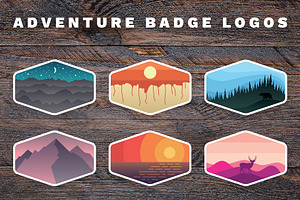 Outdoor Adventure Badge Logos