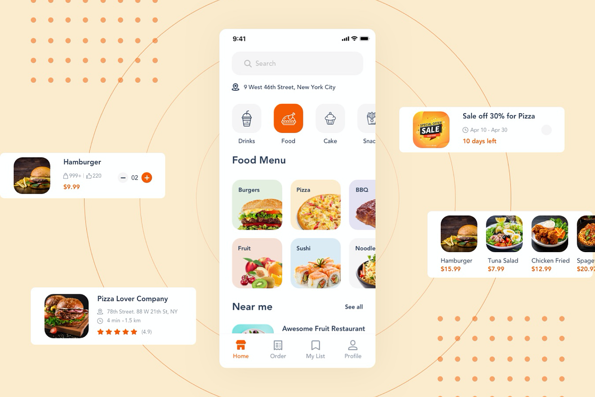 Food Delivery App Template Ui Kit, an App Template by Capi Product (Photo 2 of 6)
