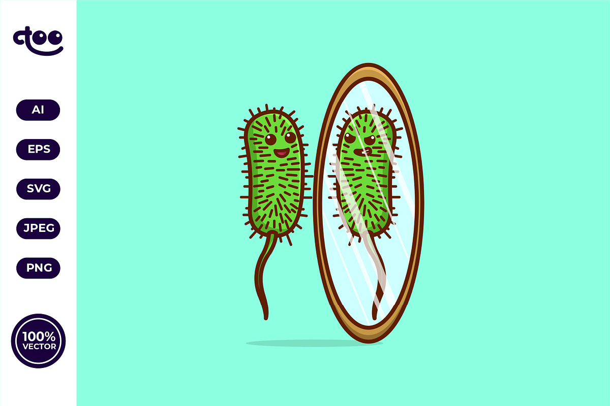 Simple E coli Friend and Foe, a Healthcare Illustration by Satisfactoons