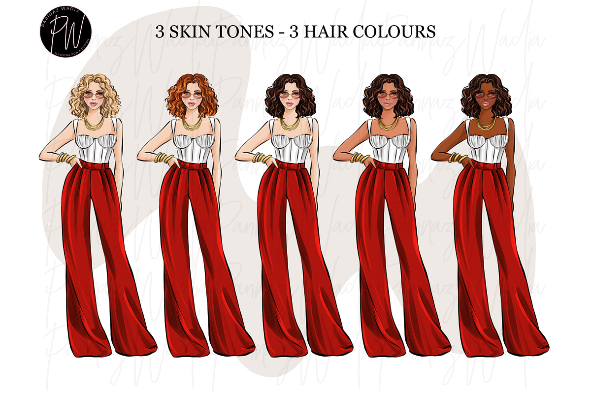 Fashion Girl 57 clipart png, an Illustration by Parinaz Wadia Design (Photo 4 of 9)