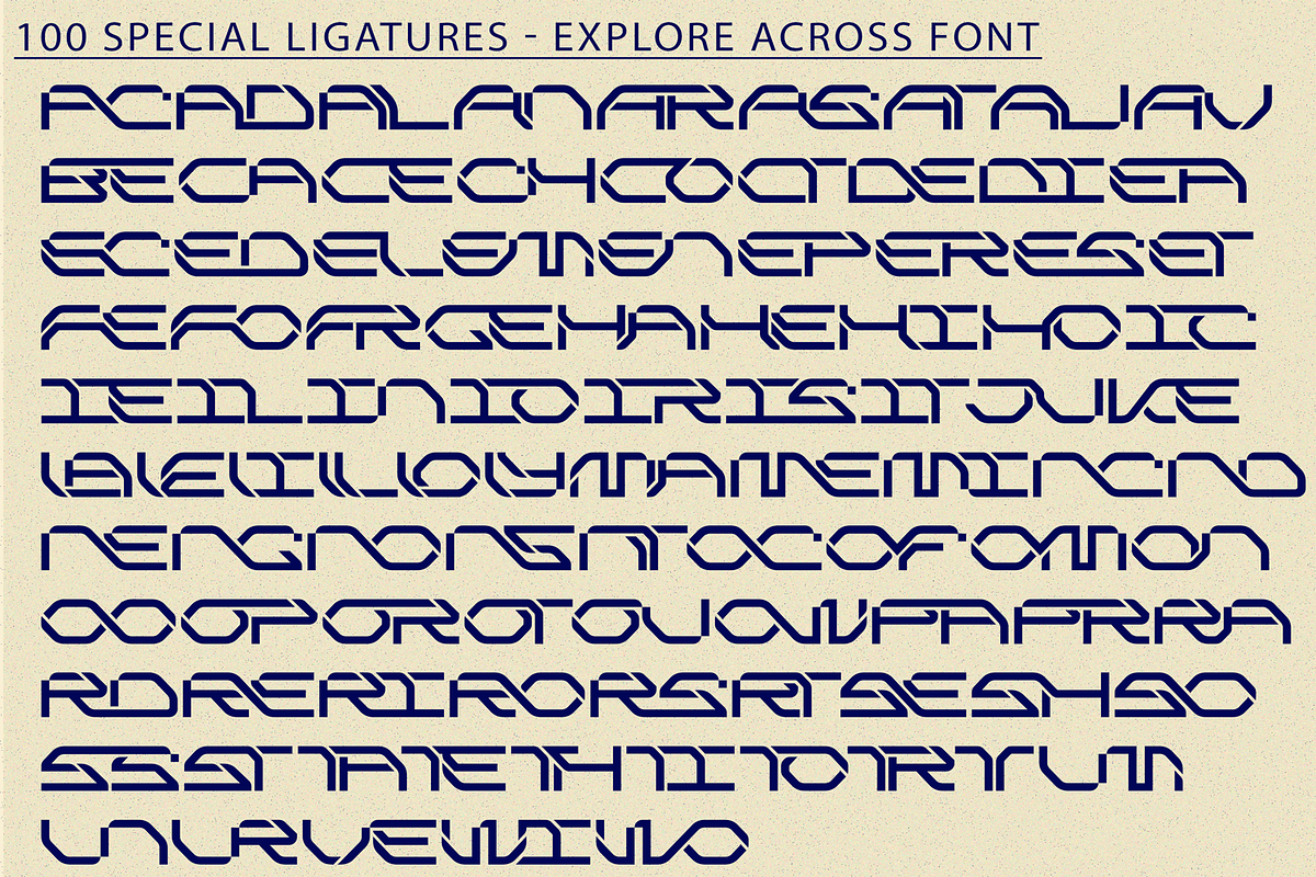 EXPLORE ACROSS - FUTURISTIC FONT, a Sans Serif Font by 177Studio (Photo 7 of 8)