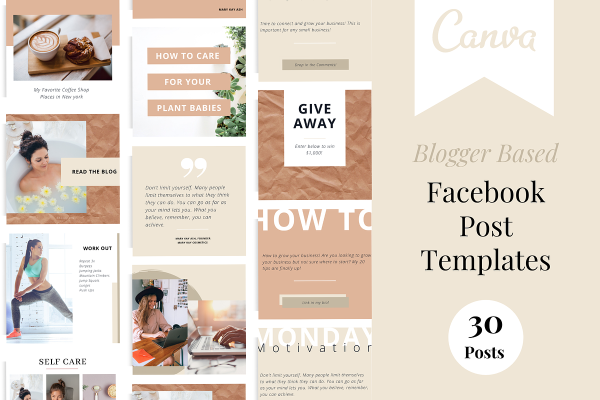 Facebook Posts for Bloggers, a Social Media Template by Marketing ...