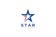Star Red Blue Stripes Logo Design, a Branding & Logo Template by yopie (Thumbnail 1 of 3)