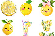 Girly Lemon Summer Clipart, an Illustration by Designking (Thumbnail 3 of 5)